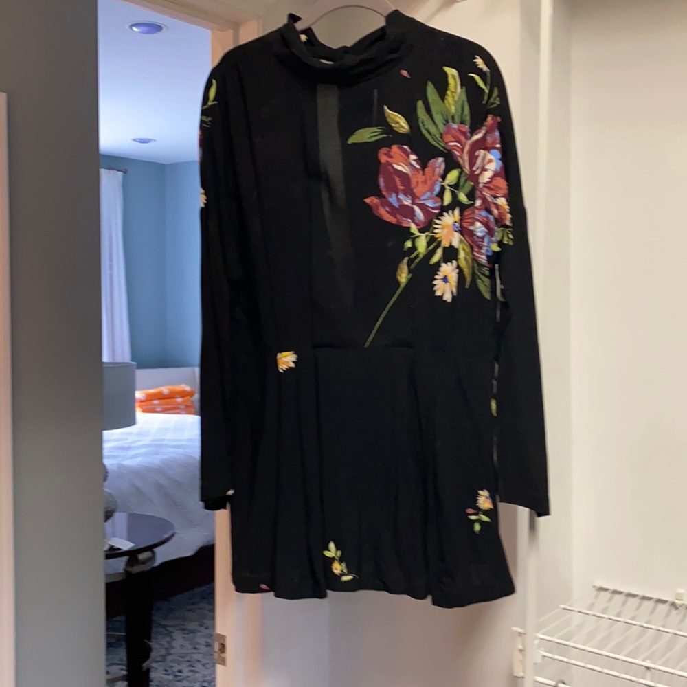 Free People Tie Neck Tunic